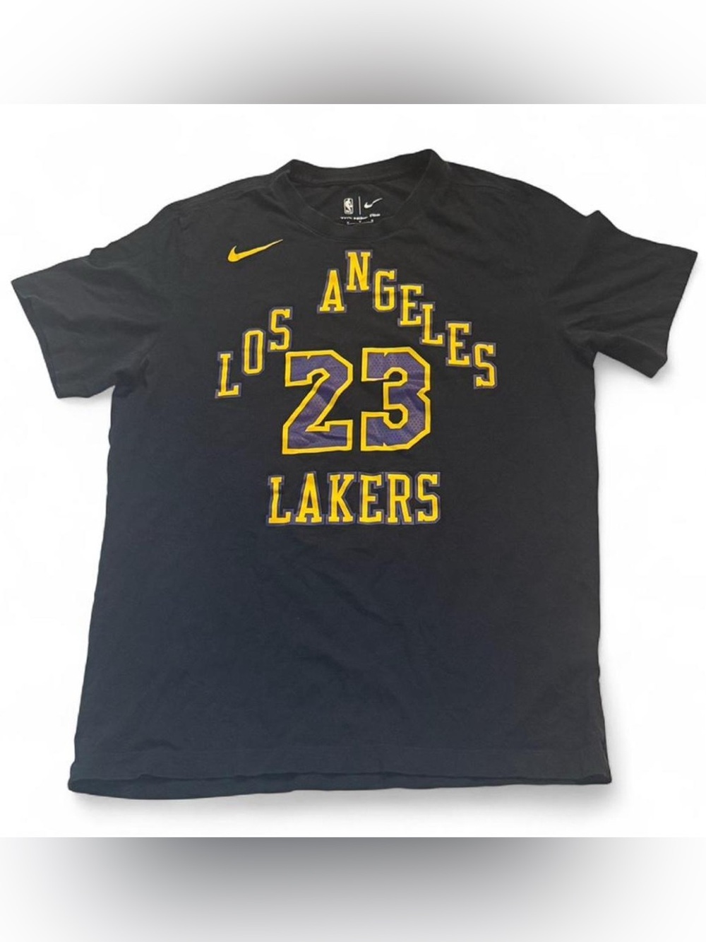 NBA/Nike Authentic Los Angeles Lakers #23 Black Tee